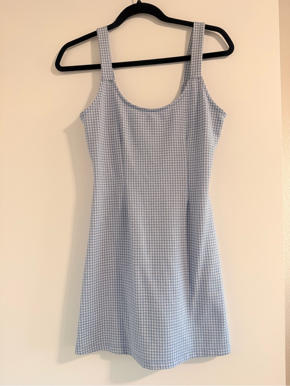 Forever 21 Light Blue Houndstooth Mini Dress